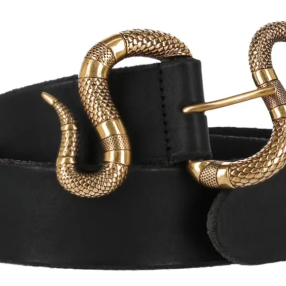 Gucci Snake Buckle Leather Belt Unisex - Picture 4 of 7